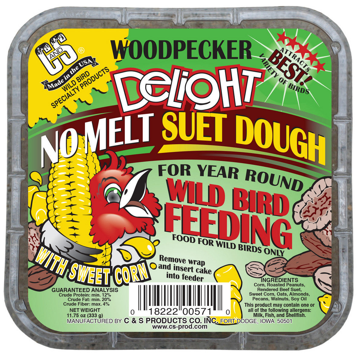 WOODPECKER DELIGHT NO MELT SUET