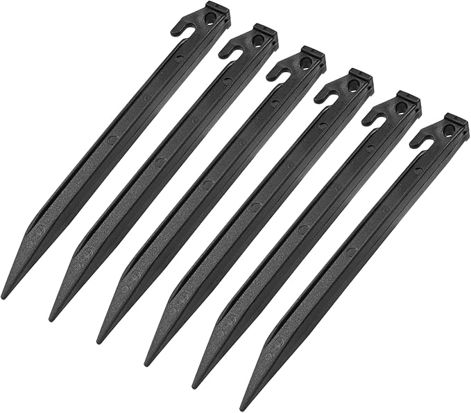 TENT STAKES PLASTIC BLACK EACH
